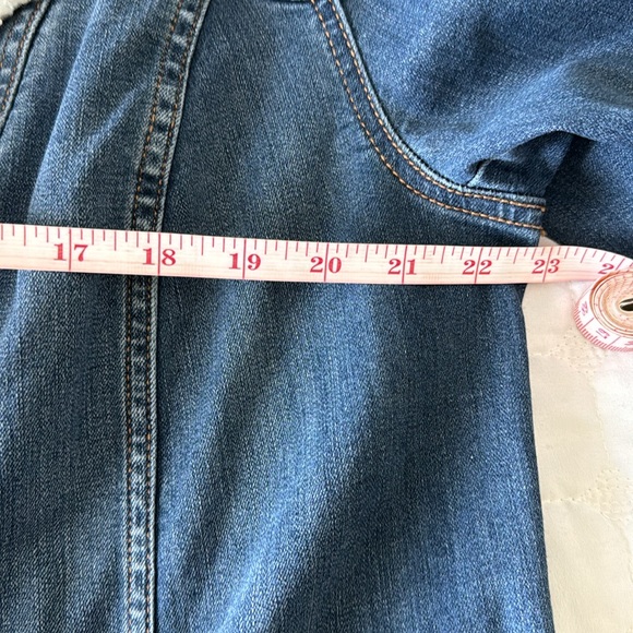 NWT ~ Lane Bryant Midi Denim Jacket with Sherpa - Picture 13 of 14